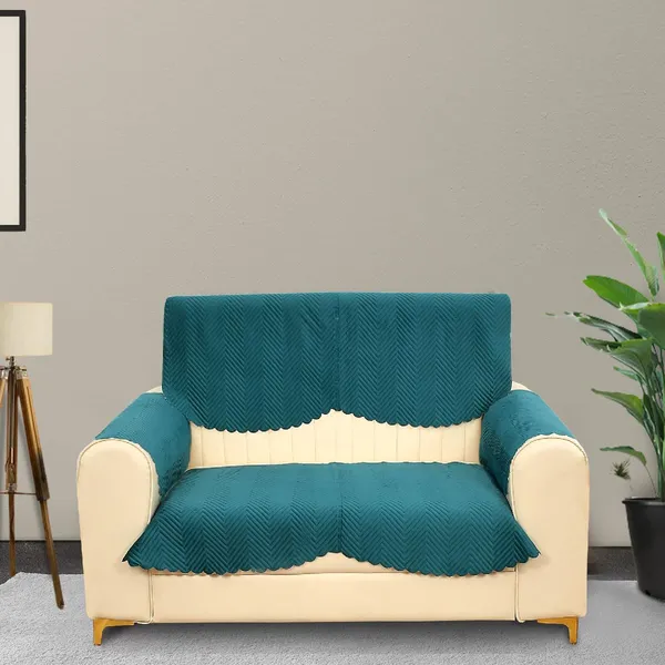 Teal_Blue_Velvet,_Jacquard_And_Chenille_Quilted_Premium_Velvet_2_Seater_Sofa_Cover_For_Living_Room_Sofa_Protection_And_Decore_Set_Of_4