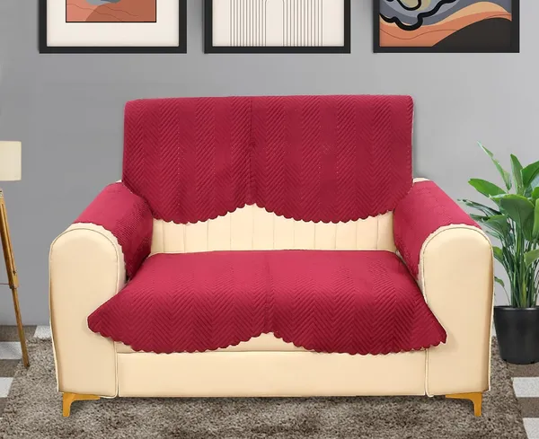 Maroon_Velvet,_Jacquard_And_Chenille_Quilted_Premium_Velvet_2_Seater_Sofa_Cover_For_Living_Room_Sofa_Protection_And_Decore_Set_Of_4