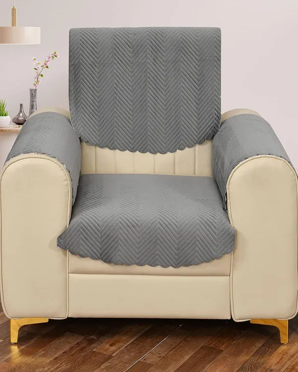 Grey_Velvet,_Jacquard_And_Chenille_Quilted_Premium_Velvet_1_Seater_Sofa_Cover_For_Living_Room_Sofa_Protection_And_Decore_Set_Of_4