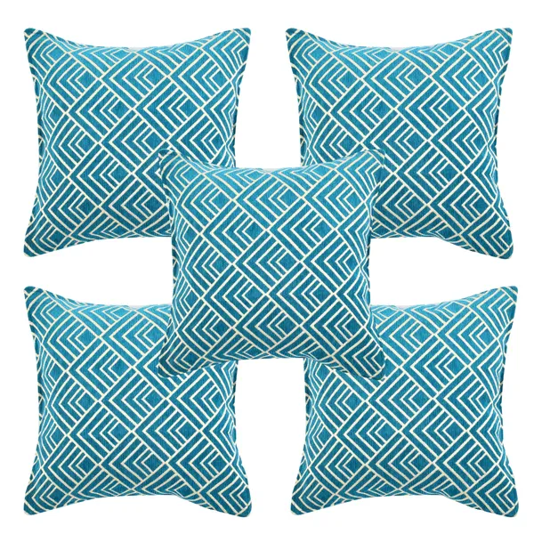 Sky_Blue_Velvet,_Jacquard_And_Chenille_Cushion_Cover_Set_For_Living_Room_And_Home_Decore_Pack_Of_5