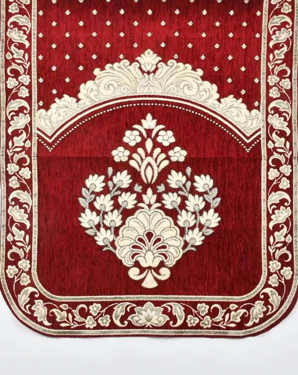Maroon_Velvet,_Jacquard_And_Chenille_1_Seater_Sofa_Cover_For_Living_Room_Sofa_Protection_And_Decore_Set_Of_2