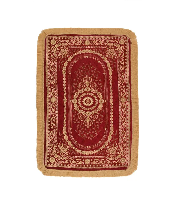 Maroon_Velvet,_Jacquard_And_Chenille_Prayer_Mat_And_Pooja_Aasan_For_Prayer,_Meditation_And_Religious_Use