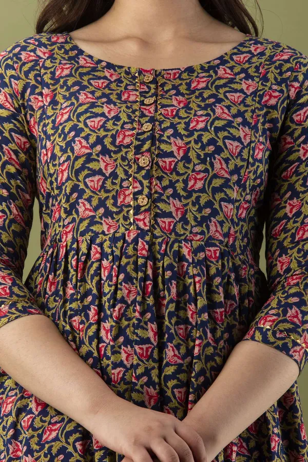 Multicolor_Pure_Cotton_Floral_Print_Casual_Regular_Fit_Round_Neck_Anarkali_Gown_For_Women