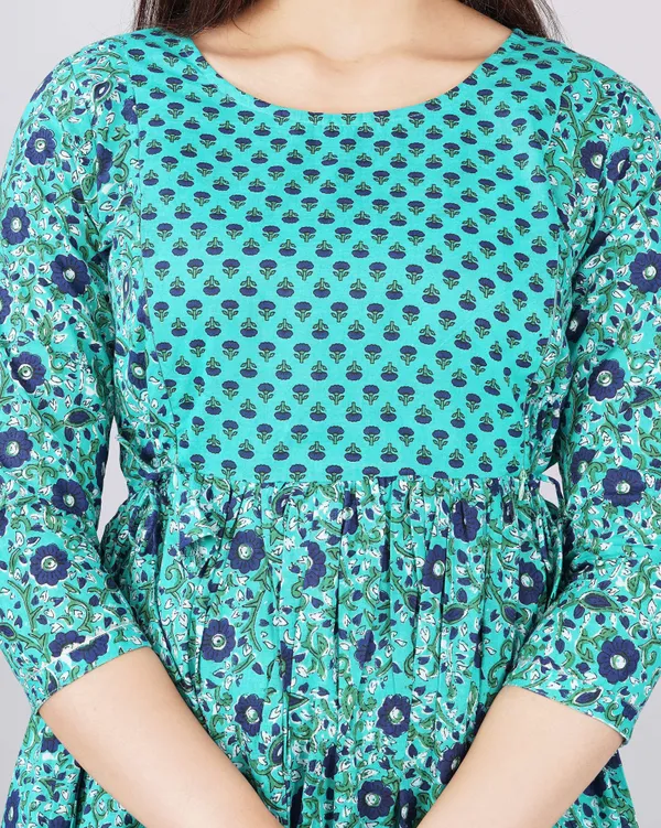 Light_Green_Pure_Cotton_Floral_Print_Casual_Regular_Fit_Round_Neck_Ethnic_Anarkali_Gown_For_Women