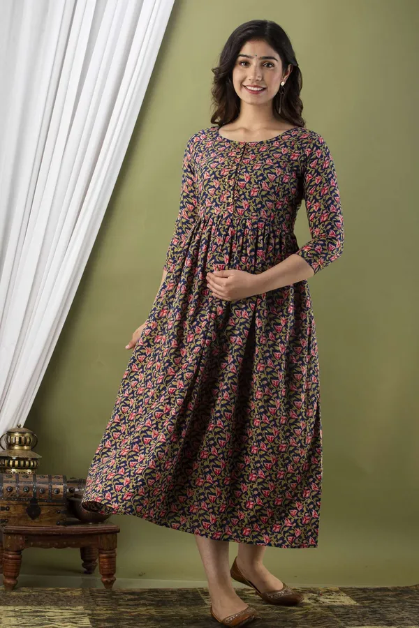 Multicolor_Pure_Cotton_Floral_Print_Casual_Regular_Fit_Round_Neck_Ethnic_Anarkali_Gown_For_Women
