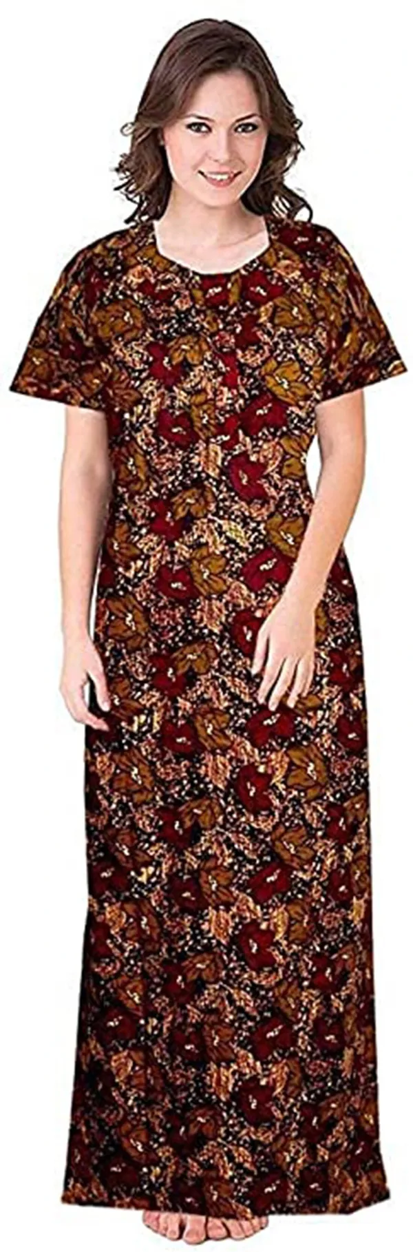 Brown_Cotton_Printed_Regular_Fit_Nighty_For_Women