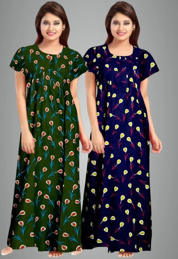 Multicolor_Pure_Cotton_Printed_Regular_Fit_Nighty_For_Women_(Pack_Of_2)