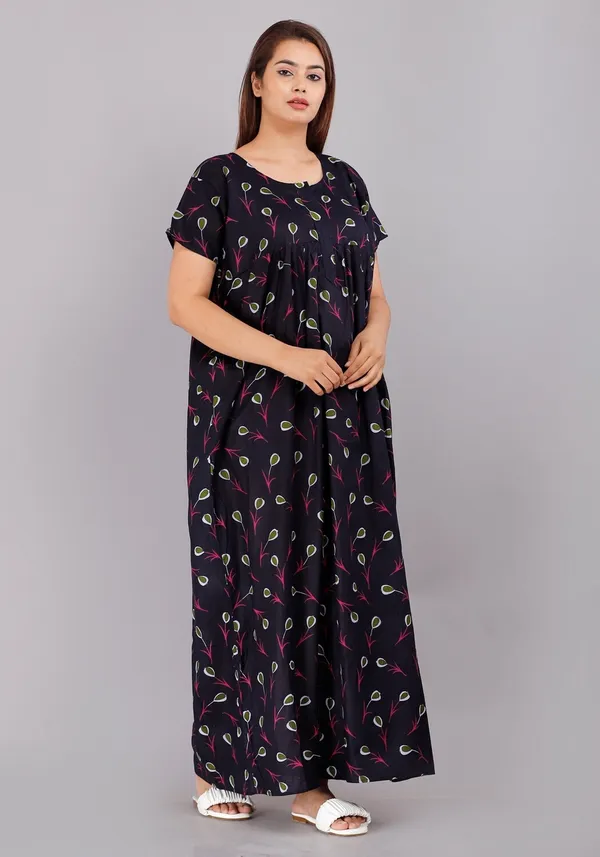 Blue_Cotton_Printed_Regular_Fit_Nighty_For_Women