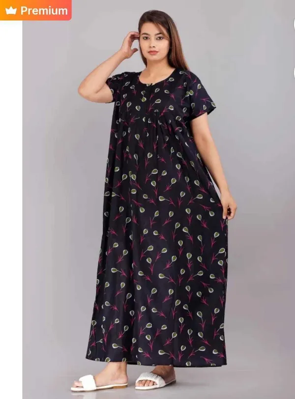 Blue_Cotton_Printed_Regular_Fit_Nighty_For_Women