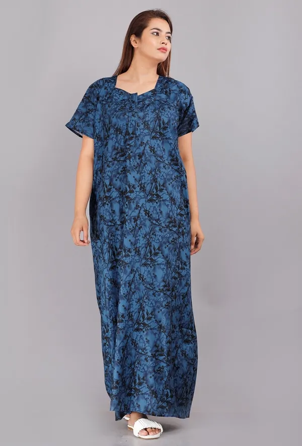 Blue_Cotton_Printed_Regular_Fit_Nighty_For_Women