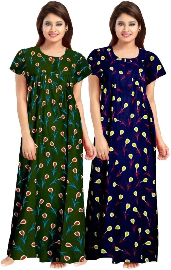Blue_&_Green_Cotton_Printed_Regular_Fit_Nighty_For_Women