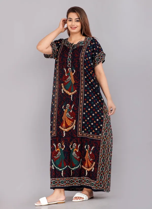 Blue_Cotton_Printed_Regular_Fit_Nighty_For_Women