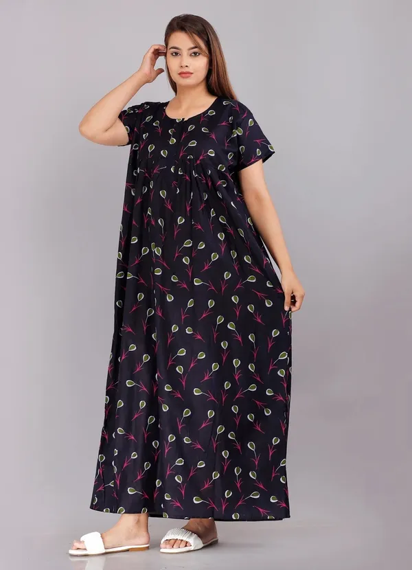 Blue_Cotton_Printed_Regular_Fit_Nighty_For_Women