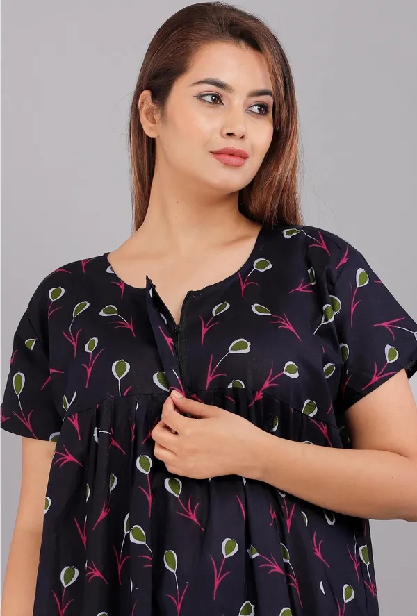 Blue_Cotton_Printed_Regular_Fit_Nighty_For_Women