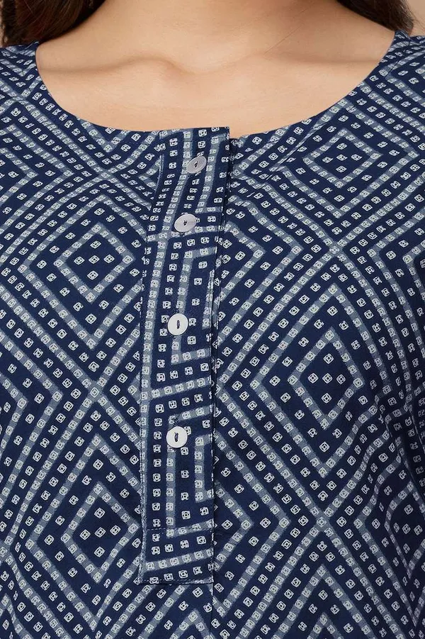 Light_Blue_Pure_Cotton_Floral_Print_Round_Neck_Regular_Fit_Top_For_Women