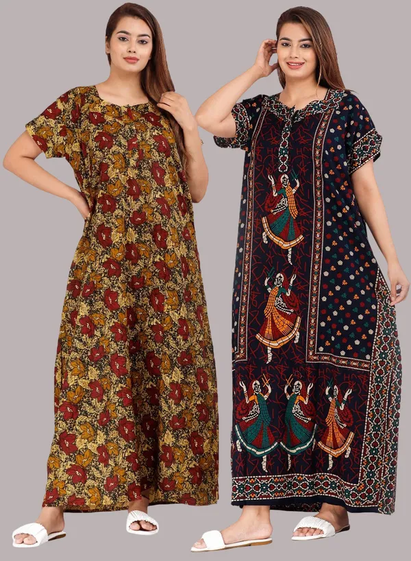 Multicolor_Cotton_Printed_Regular_Fit_Nighty_For_Women_(Pack_Of_2)