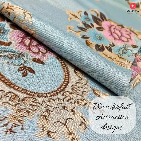 Motira_Decorative_Floral_Print_Fridge_Top_Cover|Single_Door|Refrigerator_Cover|Beautiful_Tassels|Embroidery_Designs|Washable_Material|_6_Utility_Pockets|Size_54_*_120_CM._(Flower_P_Green)