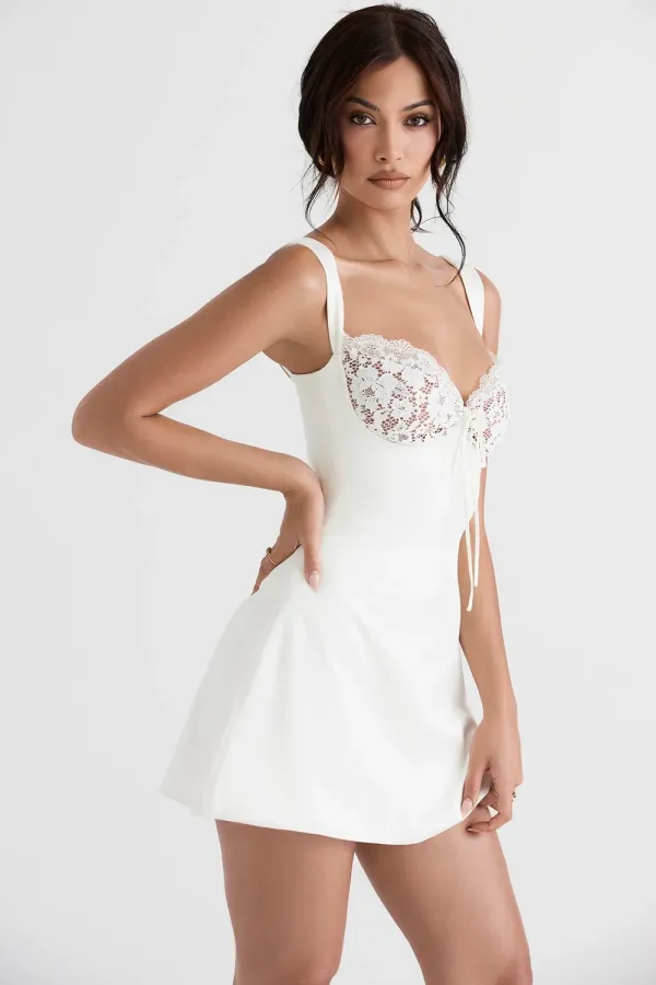 White_Abriana_Lace_Mini_Dress_For_Women
