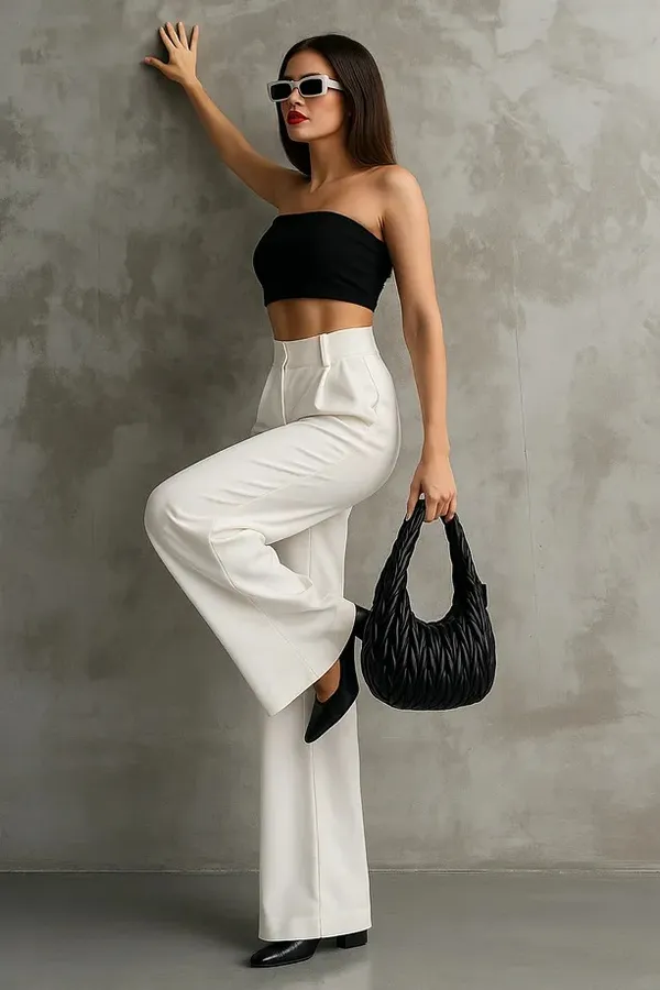 White_Double_Pleated_High_Waist_Palazzo_Trousers