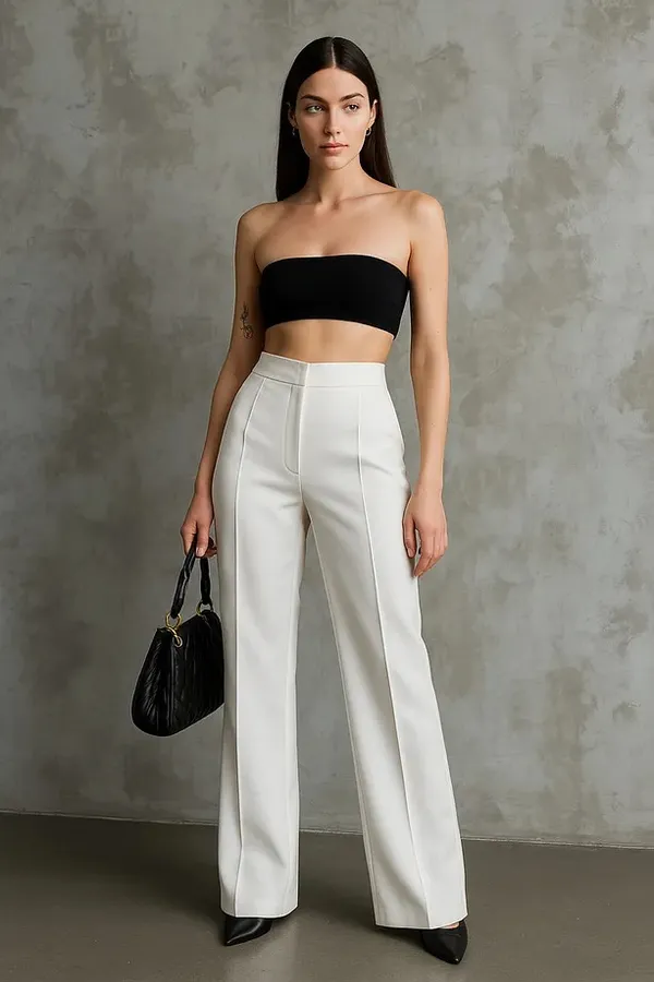 White_Double_Pleated_High_Waist_Palazzo_Trousers