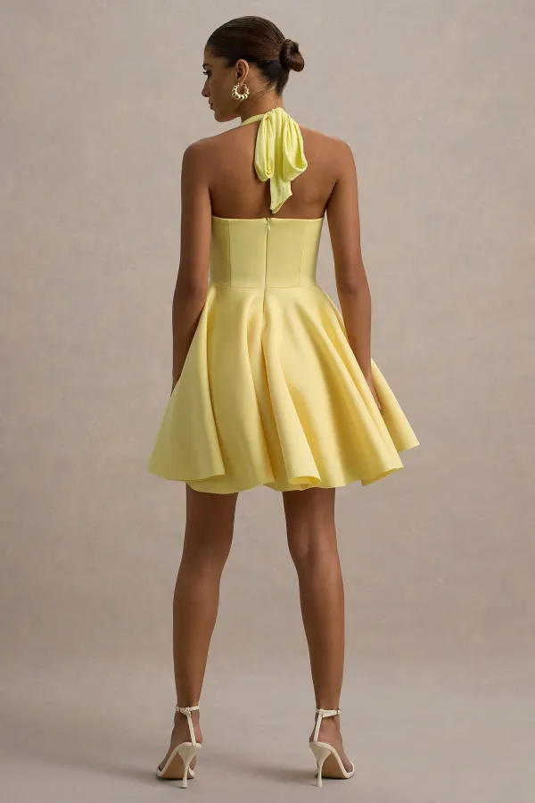 Lemon_Halter_Neck_Skater_Mini_Dress