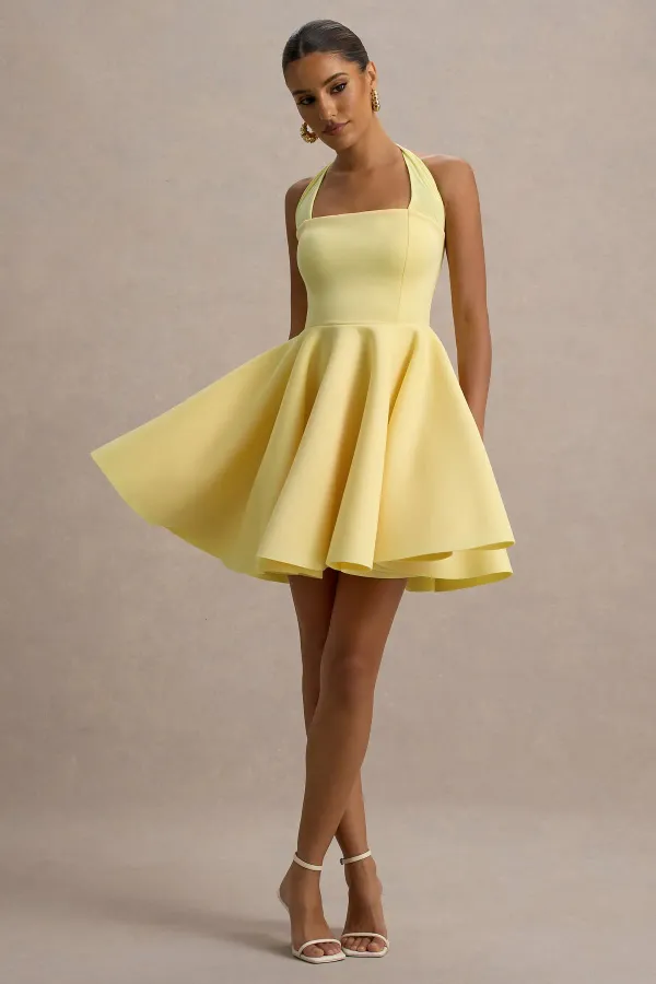 Lemon_Halter_Neck_Skater_Mini_Dress