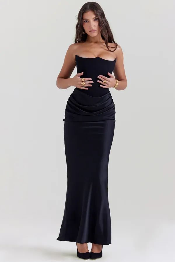 Nora_Black_Strapless_Corset_Dress_For_Women