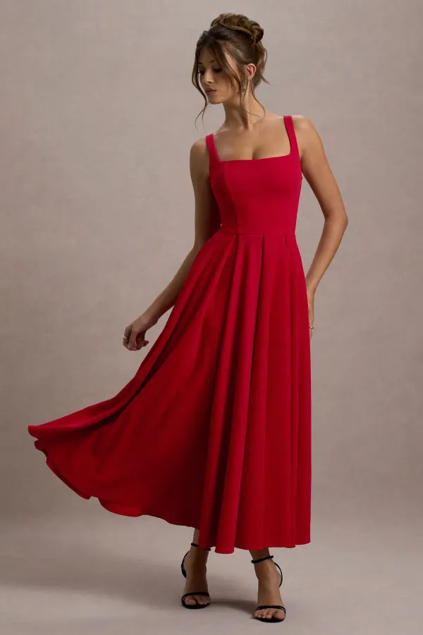 Red_Rarina_Strappy_Volume-Hem_Midi_Dress