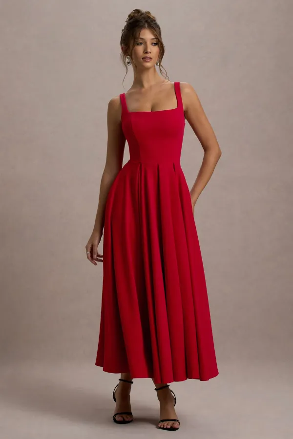 Red_Rarina_Strappy_Volume-Hem_Midi_Dress