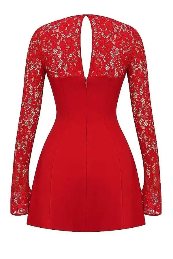 Red_Womens_A-Line_Mini_Dress_For_Women