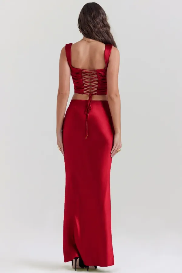 Ruby_Red_Satin_Bias_Cut_Corset_And_Maxi_Skirt