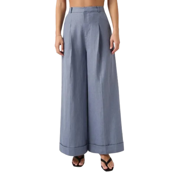 Denim_Blue_Sleeveless_Button_Front_Tank_Top_Wide_Leg_Trousers