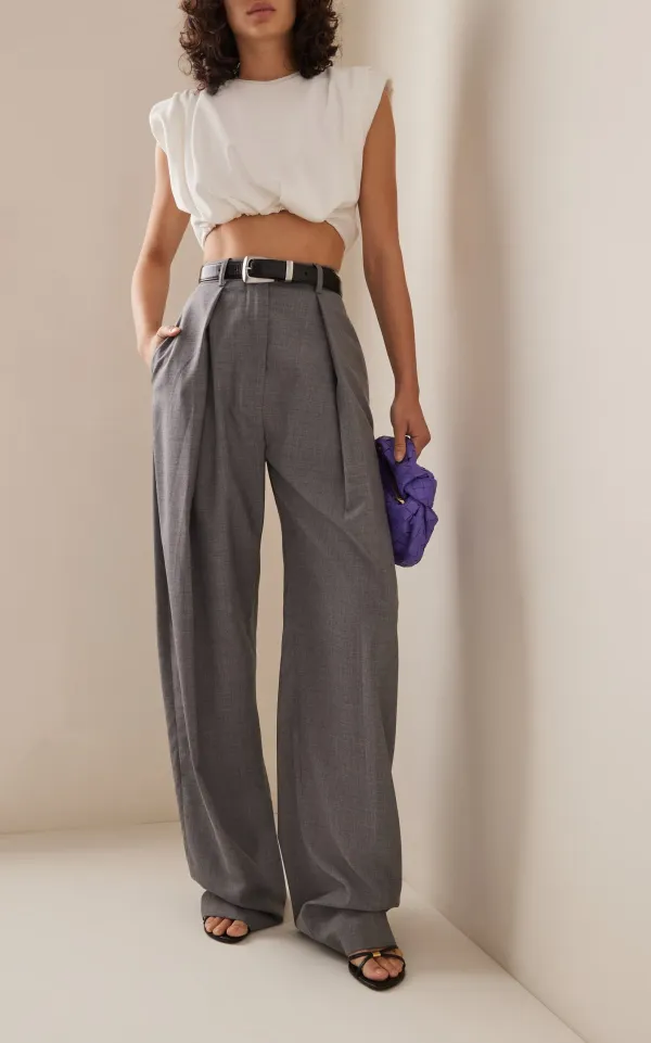 Grey_Wide-Leg_Pleated_Trousers_For_Women