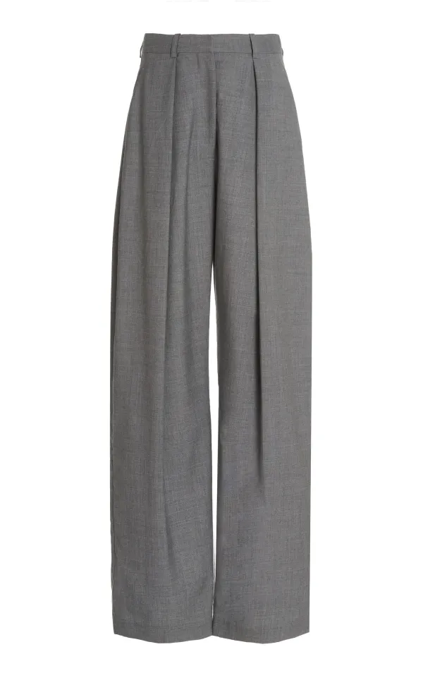 Grey_Wide-Leg_Pleated_Trousers_For_Women