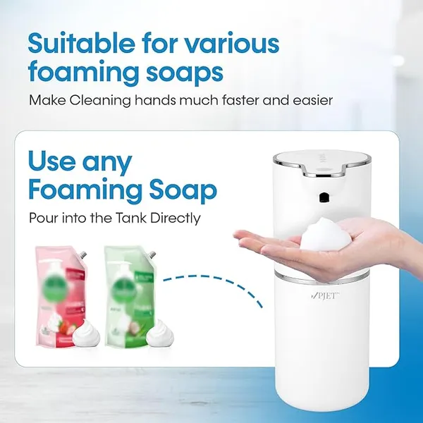 PJET_Automatic_Foaming_Soap_Dispenser_+_Dettol_Foaming_Soap_Refill_for_Wash_Basin
