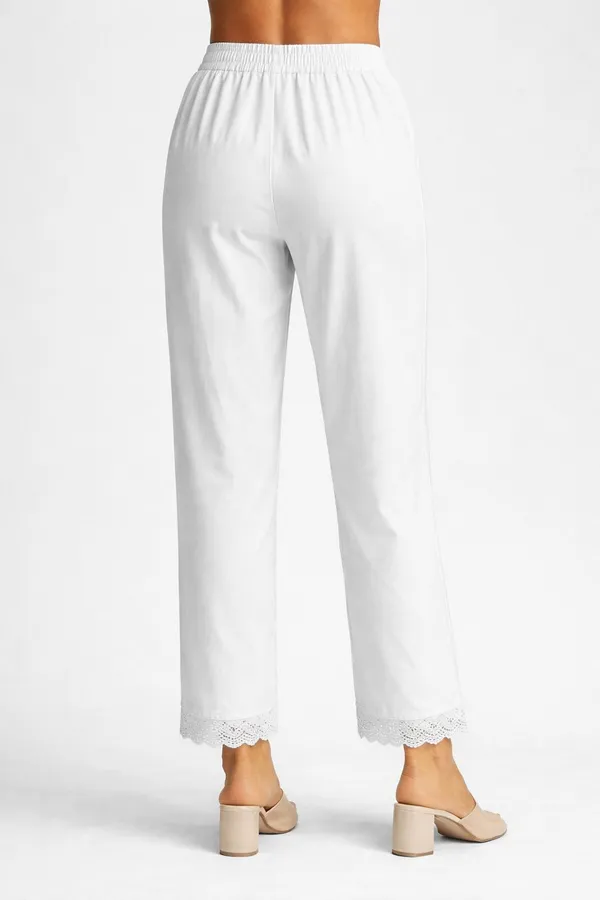 White_Cotton_Palazzo_Pants_With_Lace_Hem_Detail_For_Women