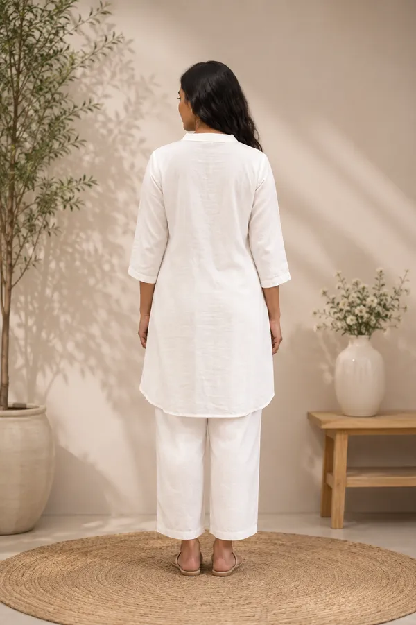 Off_White_Linen_Kurta_Palazzo_Set_With_Three_Quarter_Sleeves