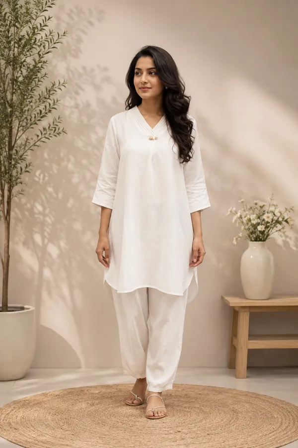 Off_White_Linen_Kurta_Palazzo_Set_With_Three_Quarter_Sleeves