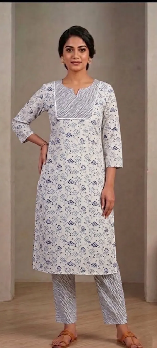 Purple_Floral_Print_Cotton_Kurta_with_Striped_Pants_Set