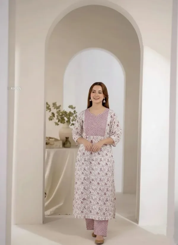 Floral_Print_Kurta_Set_With_Striped_Pants_-_Womens_Ethnic_Wear