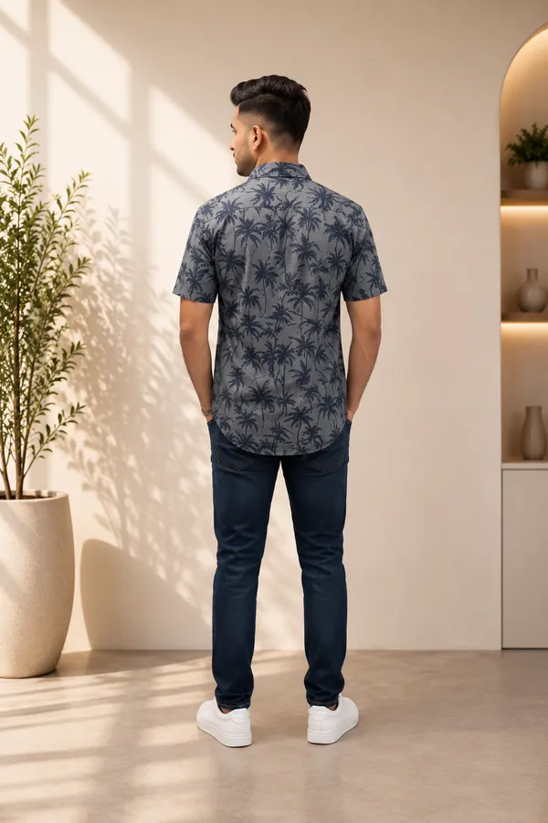Grey_Palm_Tree_Print_Short_Sleeve_Casual_Shirt_Ganymede_by_Dhaarni