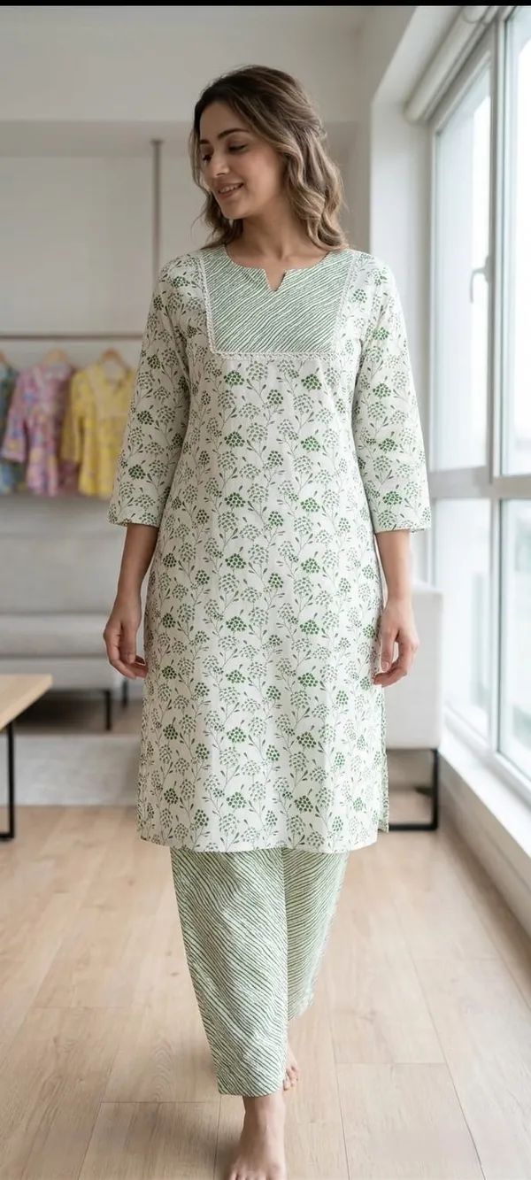 Floral_Print_Cotton_Kurta_with_Striped_Pants_Set
