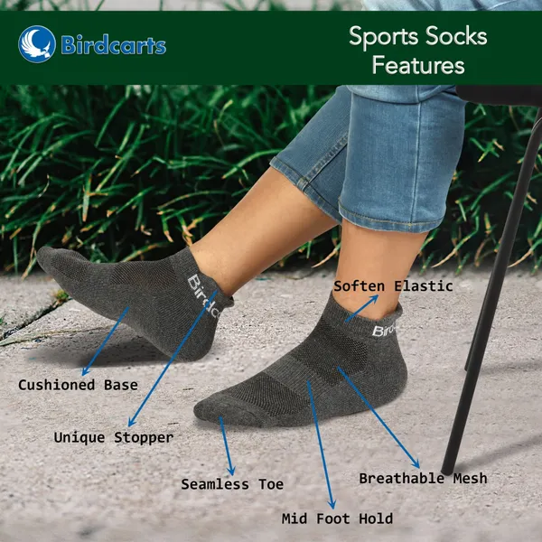 Dark_Grey_Sports_Socks_For_Pain_Care_(_1_Pair_)