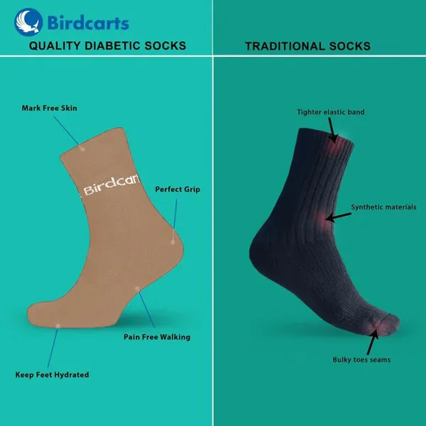 Beige_Diabetic_Socks_For_Pain_Care_(_1_Pair_)