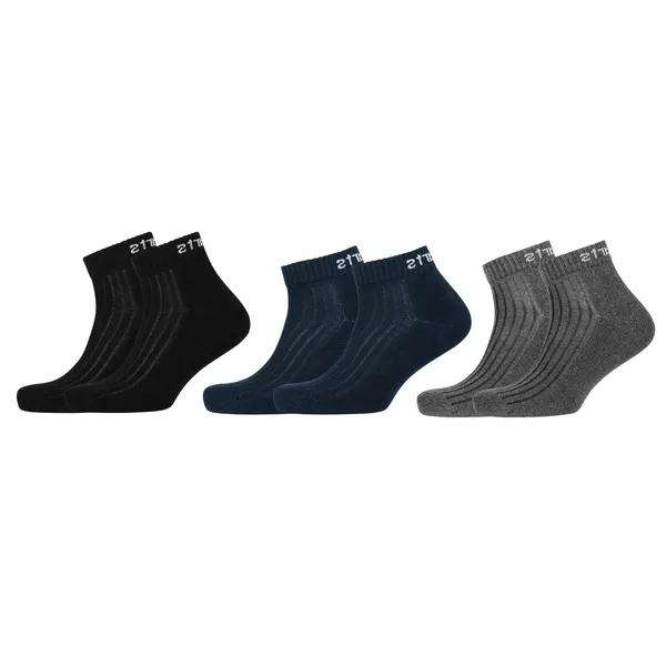 Black,_White_&_Grey_Ribbed_Ankle_Socks_For_Pain_Care_(_3_Pair_)