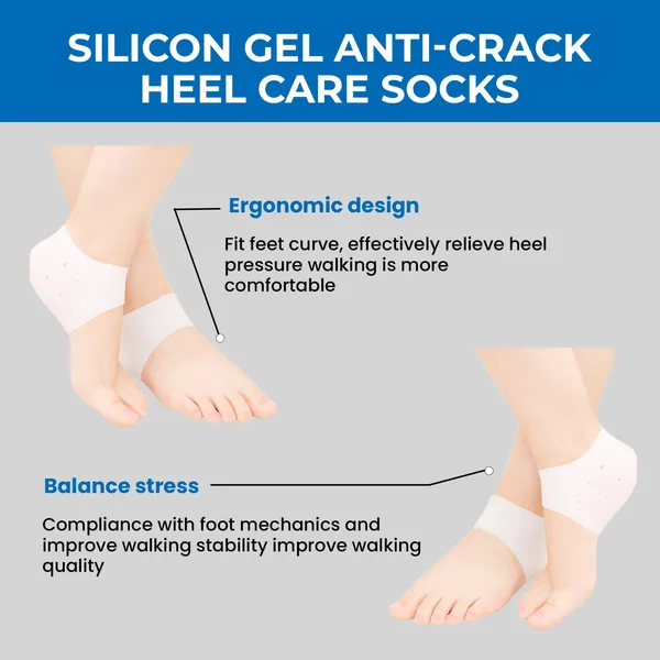 White_Anti_Crack_Heel_Socks_For_Pain_Care_(_1_Pair_)