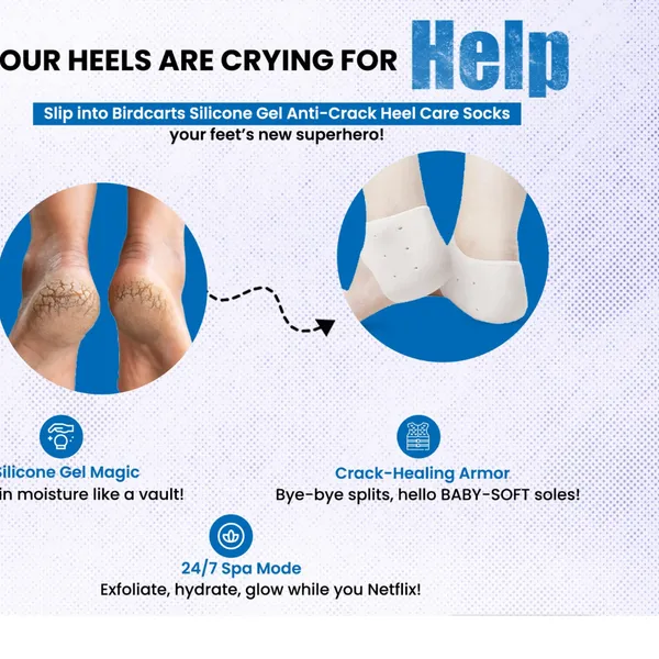 White_Anti_Crack_Heel_Socks_For_Pain_Care_(_1_Pair_)