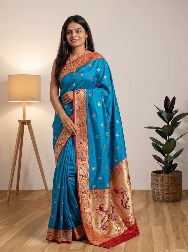 Women's_Kanjivaram_Banarasi_Silk_Saree_With_Blouse||Saree_For_Women||Designer_Saree||Traditional_Saree||Trending_Saree_With_Blouse