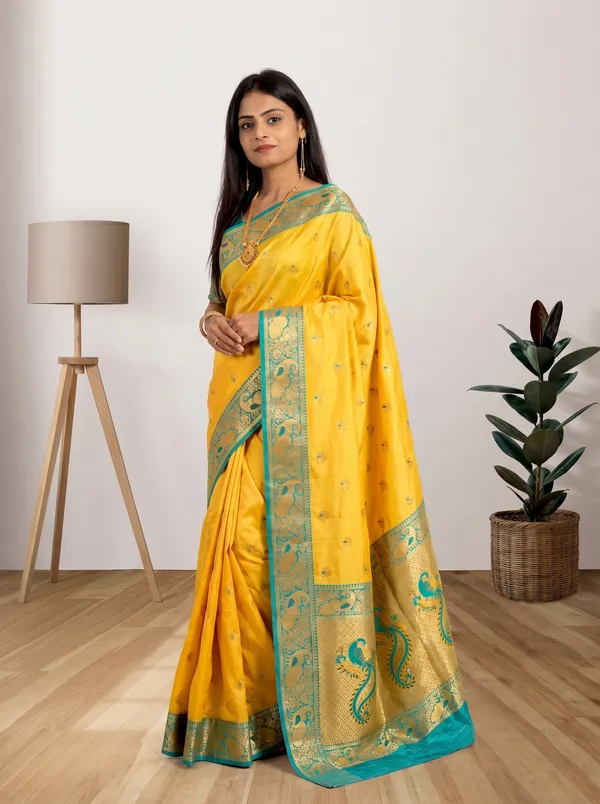 Women's_Kanjivaram_Banarasi_Silk_Saree_With_Blouse||Saree_For_Women||Designer_Saree||Traditional_Saree||Trending_Saree_With_Blouse