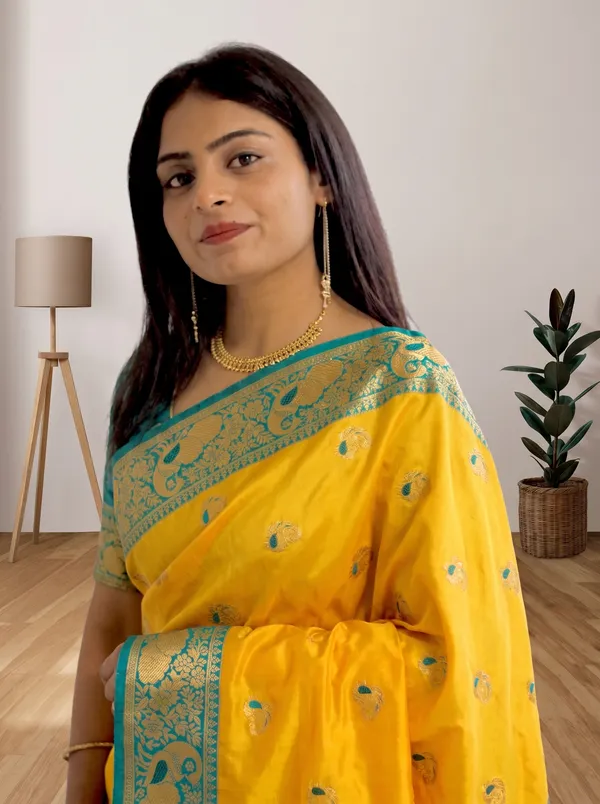 Women's_Kanjivaram_Banarasi_Silk_Saree_With_Blouse||Saree_For_Women||Designer_Saree||Traditional_Saree||Trending_Saree_With_Blouse